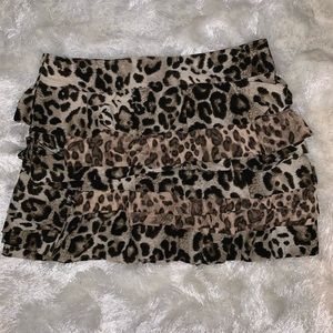 Wilder side Textured animal printed skirt‼️